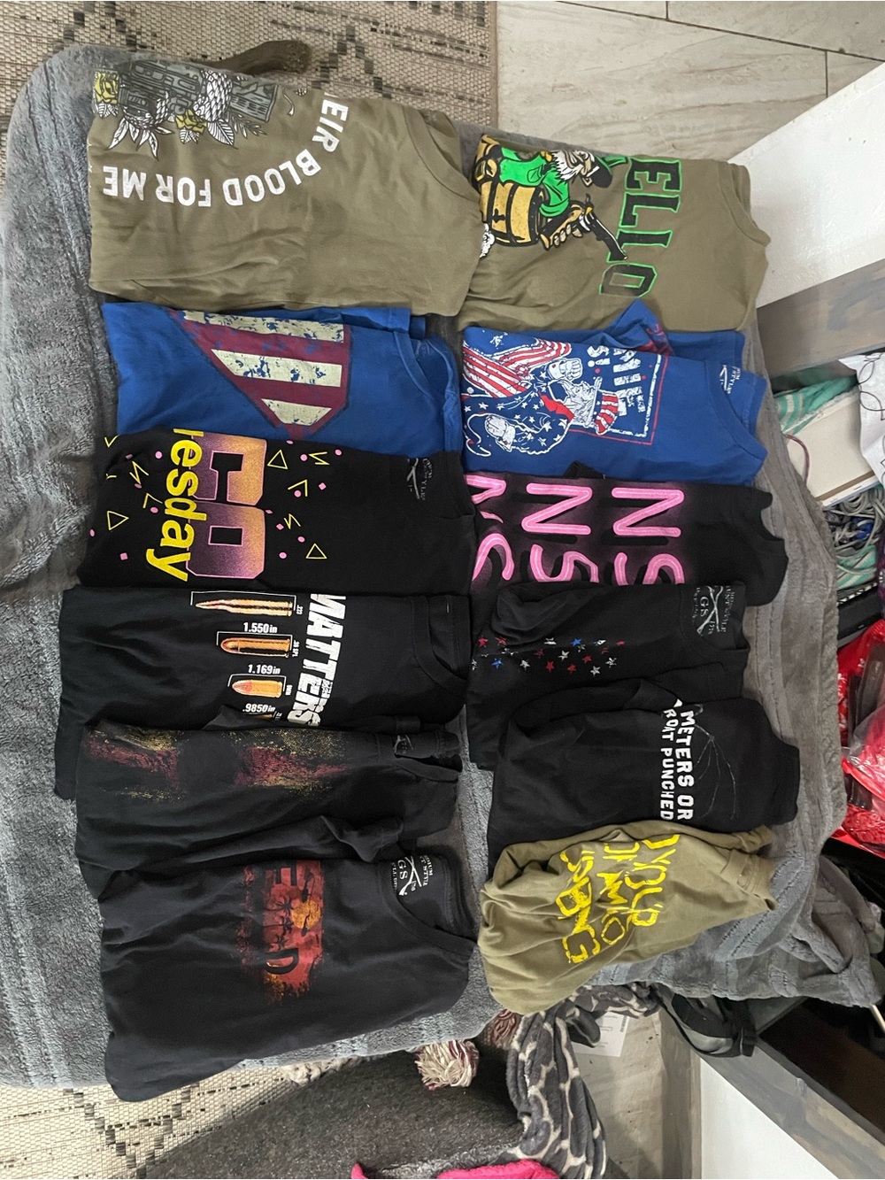 Lot of 12 grunt style mens medium shirts
